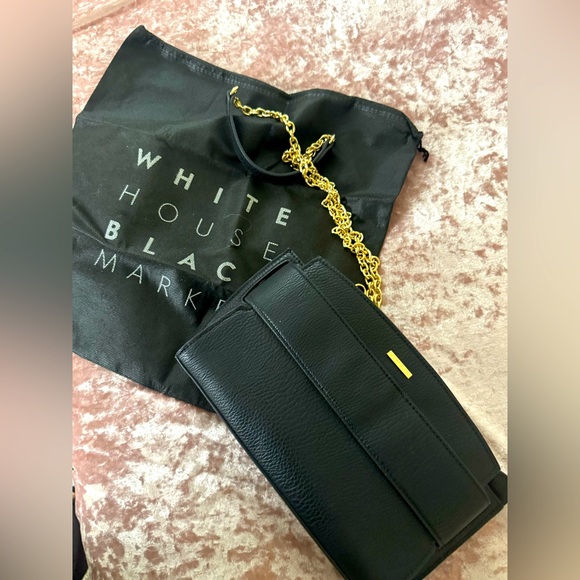🍁White House Black Market Crossbody Bag with Gold Chain - Picture 1 of 11